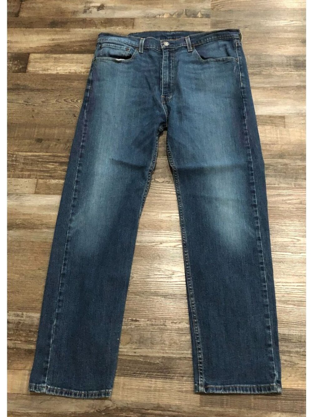 Levi's 505 Mens 38x30 Regular Fit Straight Leg Blue Jeans